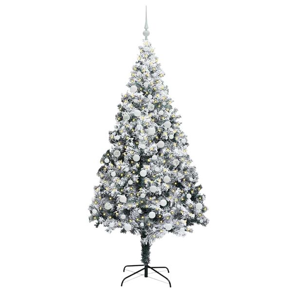 vidaXL Sapin de Noël artificiel Vert 180 cm PVC, Acier et Plastique