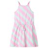 vidaXL Robe pour enfants avec cordon de serrage sans manches rose 116