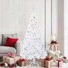 vidaXL Sapin de Noël artificiel avec 300 LED Blanc 180 cm PVC et Acier