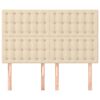 vidaXL T&ecirc;te de lit Cr&egrave;me 144x5x118/128 cm Tissu