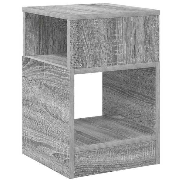vidaXL Table d'appoint Gris Sonoma 30,5 x 30 x 45 cm Bois d'ing&eacute;nierie