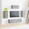 vidaXL Ensemble meuble TV 5 pcs Gris b&eacute;ton Bois d'ing&eacute;nierie