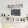 vidaXL Ensemble de meubles TV 5 pcs Blanc Bois d'ingénierie