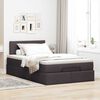 vidaXL Lit ottoman avec matelas marron fonc&eacute; 120x200 cm tissu