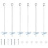 vidaXL Ancre de terre 6 pc &Oslash;10 x 50 cm M&eacute;tal galvanis&eacute; Argent&eacute;