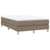 vidaXL Sommier &agrave; lattes de lit avec matelas taupe 120x190 cm tissu