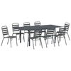 vidaXL Ensemble de salle &agrave; manger pour jardin 9 pc Anthracite