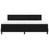 vidaXL Lit &agrave; ressorts avec matelas Noir 200 x 200 cm tissu