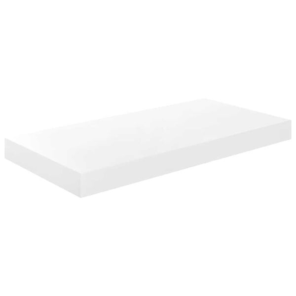 vidaXL &Eacute;tag&egrave;re murale flottante Blanc brillant 50x23x3,8 cm MDF