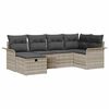 vidaXL Ensemble de canap&eacute; de jardin 6 pc Gris clair 55 x 55 x 37 cm