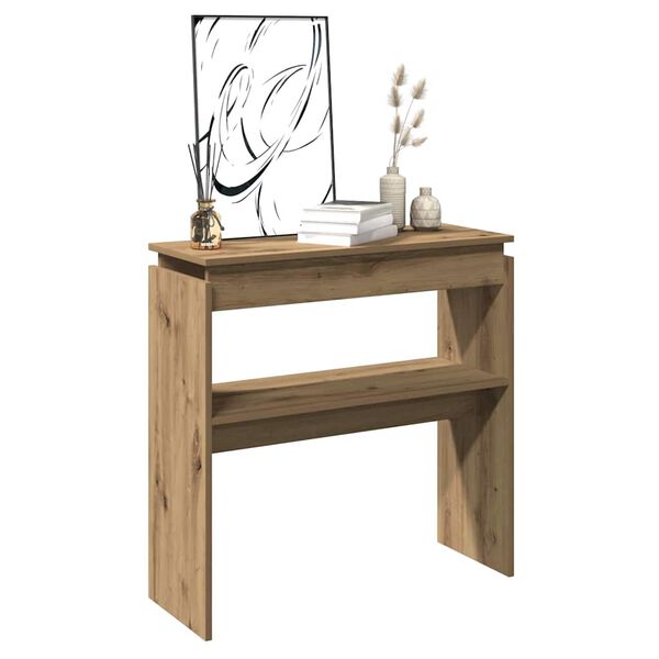 vidaXL Table console chêne artisanal 102x30x80 cm bois d'ingénierie