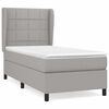 vidaXL Sommier &agrave; lattes de lit avec matelas Gris clair 80x200 cm Tissu
