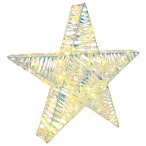 vidaXL &Eacute;toile en 3D 50 LED Blanc chaud 55 x 52.5 x 9 cm PET