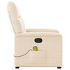 vidaXL Fauteuil inclinable de massage beige tissu microfibre