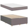 vidaXL Cadre de lit avec matelas Taupe 120 x 200 cm tissu