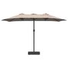 vidaXL Parasol de jardin Taupe 385 x 209 x 244 cm Polyester