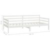 vidaXL Lit de repos avec matelas 90x200 cm Blanc Bois de pin massif