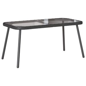 vidaXL Table basse Noir 90 x 45 x 43 cm polyrotin