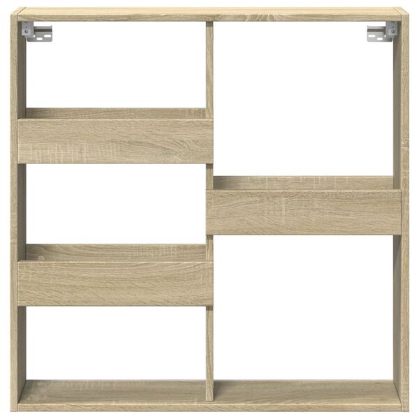 vidaXL Armoire murale ch&ecirc;ne sonoma 80x15x80 cm bois d'ing&eacute;nierie