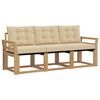 vidaXL Ensemble de canap&eacute;s d'ext&eacute;rieur 3 pc Blanc et Beige