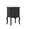 vidaXL Table de chevet Noir 43x32x65 cm MDF