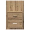 vidaXL Cabinet de chevet mural avec tiroir 2 pcs Ch&ecirc;ne artisanal