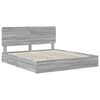 vidaXL Lit de Rangement Gris Sonoma 200 x 200 cm Bois d'ing&eacute;nierie