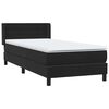 vidaXL Sommier &agrave; lattes de lit avec matelas noir 90x210 cm velours