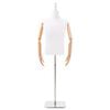 vidaXL Mannequin r&eacute;glable de 170 &agrave; 218 cm avec socle Homme PP Blanc