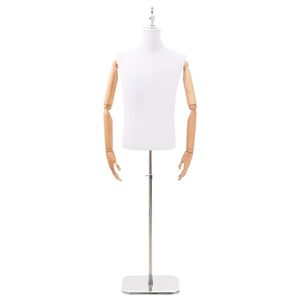 vidaXL Mannequin r&eacute;glable de 170 &agrave; 218 cm avec socle Homme PP Blanc