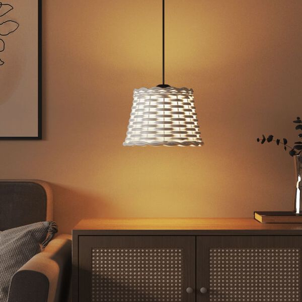 vidaXL Abat-jour de plafonnier blanc &Oslash;20x15 cm osier