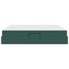 vidaXL Lit avec rangement et matelas Vert fonc&eacute; 160 x 200 cm Velours