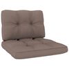 vidaXL Chaise de jardin avec coussins taupe Bois de pin impr&eacute;gn&eacute;