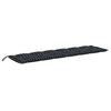 vidaXL Coussins de banc de jardin lot de 2 carreaux noir 150x50x7 cm