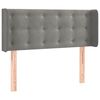 vidaXL T&ecirc;te de lit avec oreilles Gris clair 103x16x78/88 cm Velours