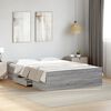 vidaXL Cadre de lit avec tiroirs sans matelas sonoma gris 120x200 cm