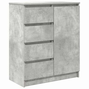 vidaXL Buffet avec tiroirs gris b&eacute;ton 71x35x84 cm bois d'ing&eacute;nierie