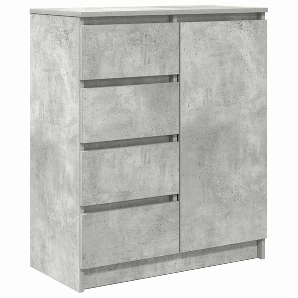 vidaXL Buffet avec tiroirs gris béton 71x35x84 cm bois d'ingénierie