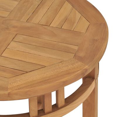 vidaXL Table de bistro Ø60x75,5 cm bois de teck solide