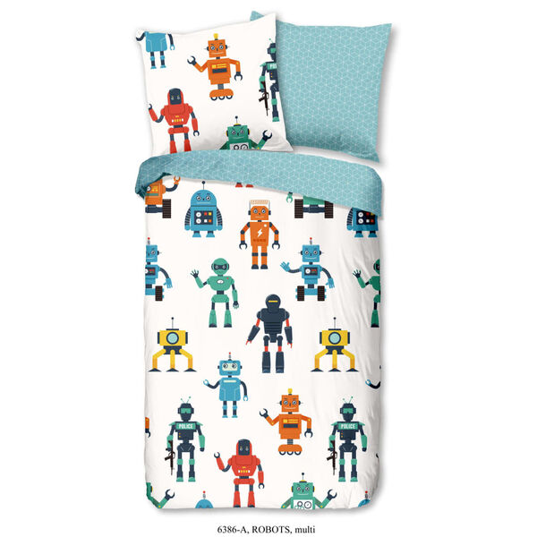Good Morning Housse de couette pour enfants Robots 135x200 cm