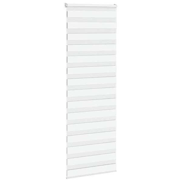 vidaXL Store z&egrave;bre blanc 80x230 cm largeur du tissu 75,9 cm polyester