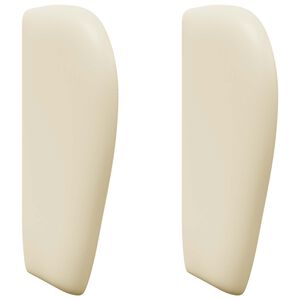 vidaXL Oreille de t&ecirc;te de lit Cr&egrave;me PVC