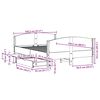 vidaXL Cadre de lit sans matelas blanc 140x190 cm bois de pin massif
