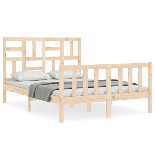 vidaXL Cadre de lit sans matelas bois de pin massif