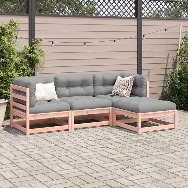 vidaXL Salon de jardin 4 pcs bois massif sapin de douglas