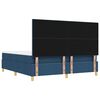 vidaXL Lit &agrave; ressorts avec matelas Bleu 180 x 200 cm tissu