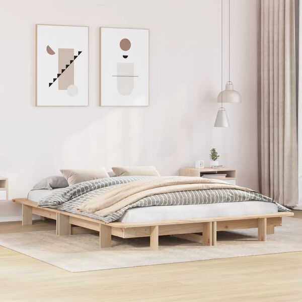 vidaXL Cadre de lit sans matelas 140x200 cm bois massif de pin