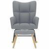 vidaXL Chaise à bascule avec repose-pied Gris clair Tissu