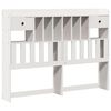 vidaXL Lit bibliothèque sans matelas blanc 140x190 cm bois pin massif