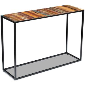 vidaXL Table console Bois de r&eacute;cup&eacute;ration massif 110x35x76 cm